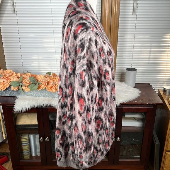 Anthropologie Zoey Leopard Cardigan Sweater Size Large - Picture 8 of 10